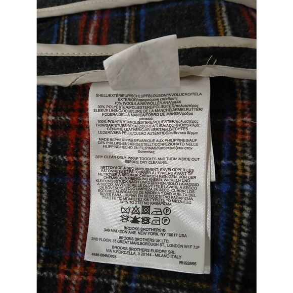 Brooks brothers womens size 4 small wool coat gray hoodie zip front - Picture 8 of 8